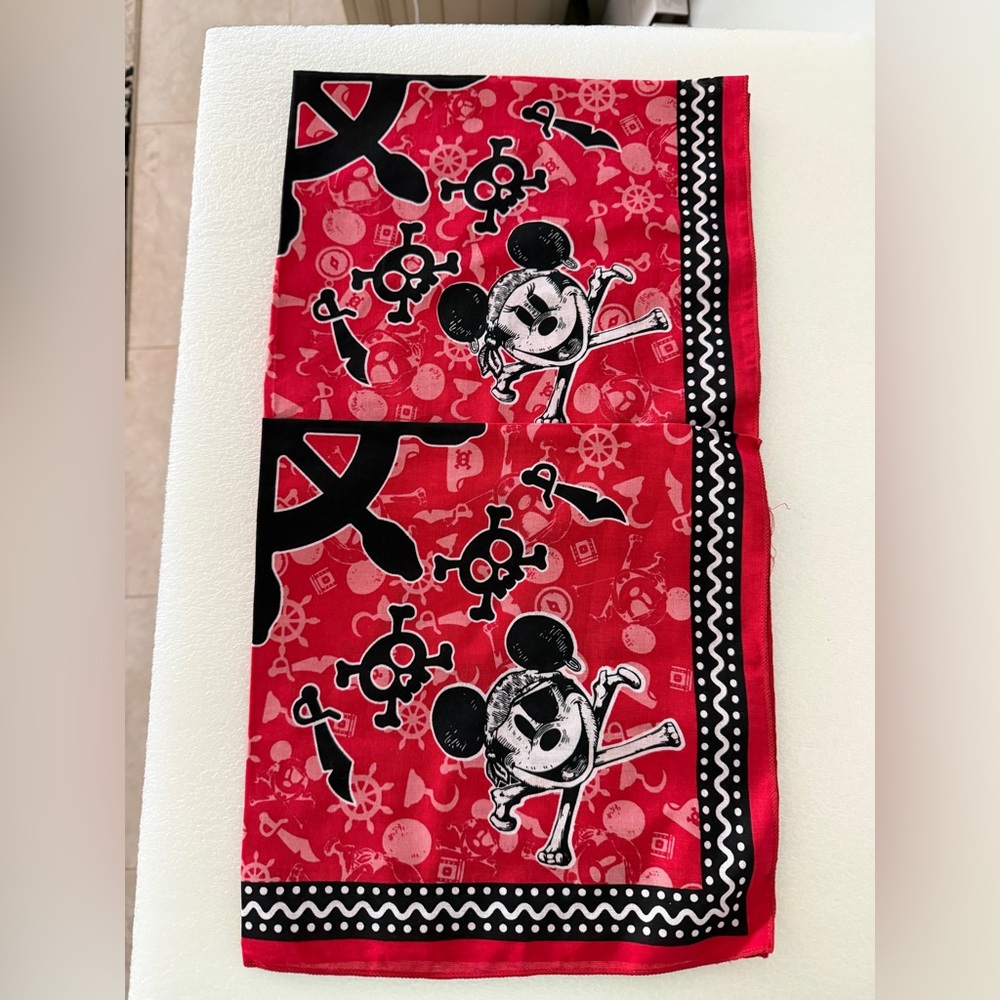 2 Disney Cruise Line Mickey Mouse Pirates In The Caribbean Bandanas DCL Wish NEW